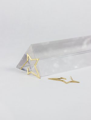 Pendientes de Oro 18k con forma de estrella