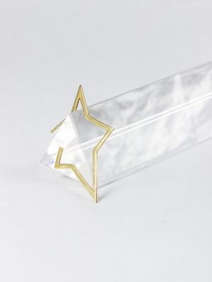 Pendiente de Oro 18k con forma de Estrella
